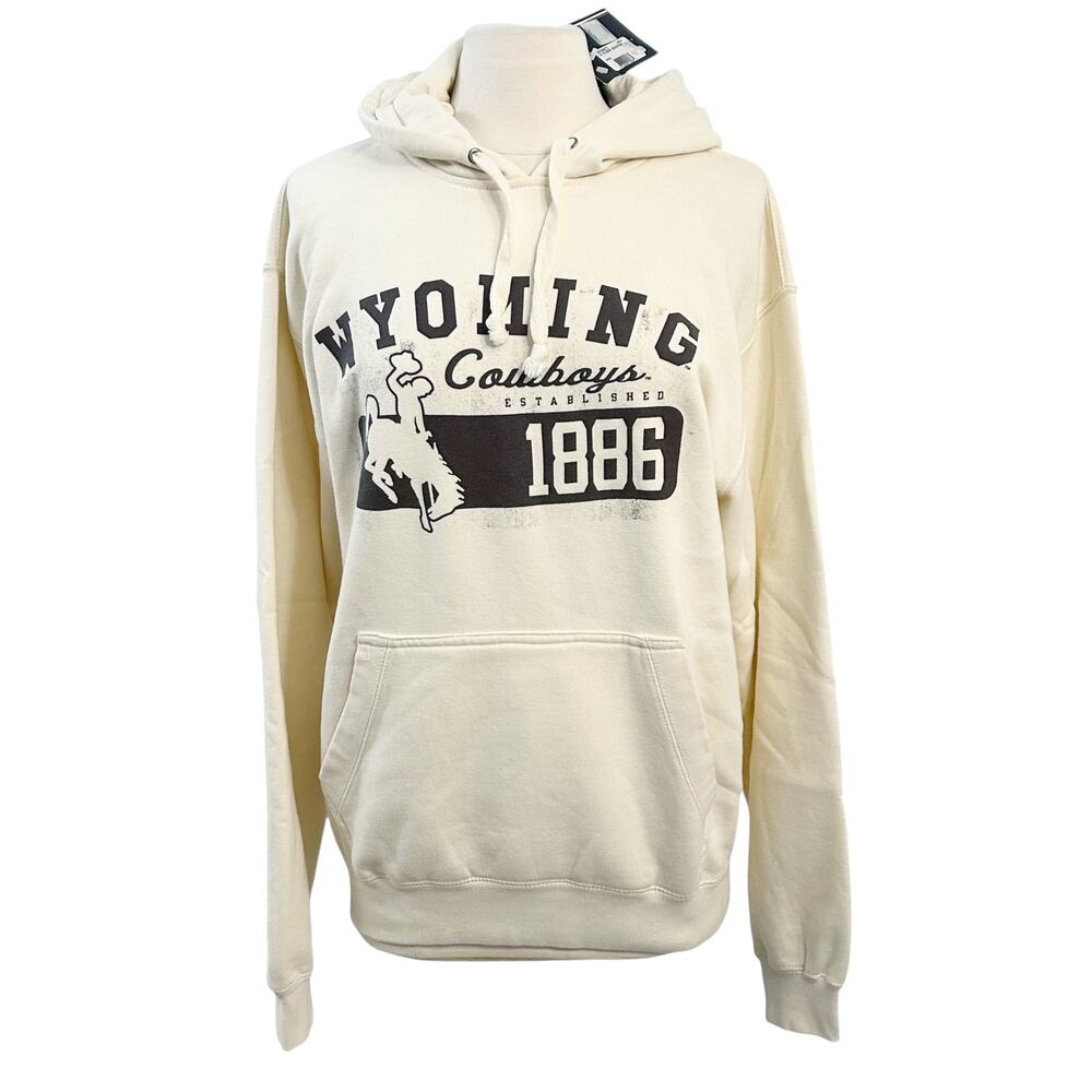 Y2K University of Wyoming Cowboys Big Cotton Hoodie Women's L NWT